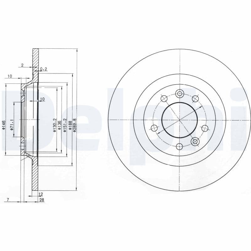 DELPHI BG3836 — Fren diski