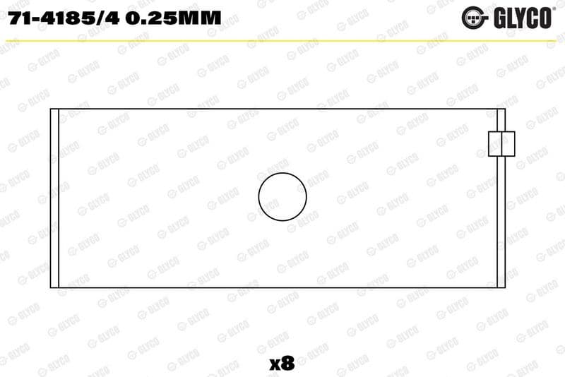 GLYCO 71-4185/4 0.25mm — Biyel yatak çanağı