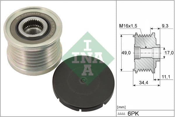 Schaeffler INA 535 0075 10 — Alternatör serbest hareketi
