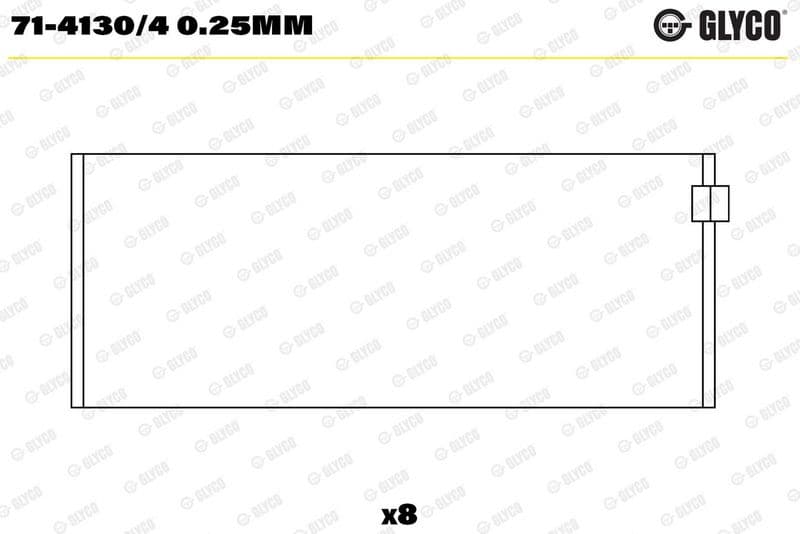GLYCO 71-4130/4 0.25mm — Biyel yatak çanağı
