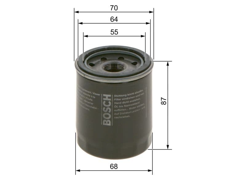 BOSCH 0 986 4B7 063 — Yağ filtresi