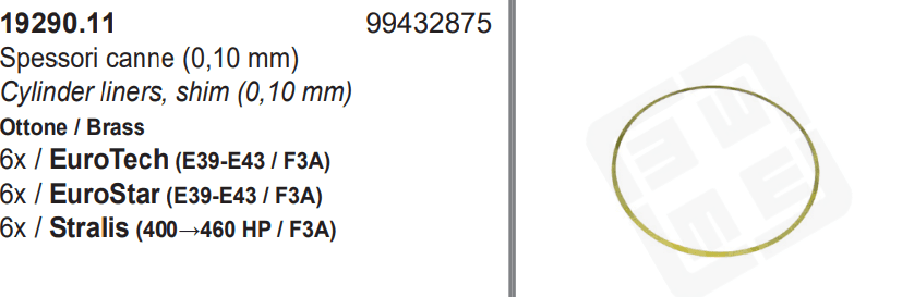 DT Spare Parts 7.54509 — Conta, silindir gömleği