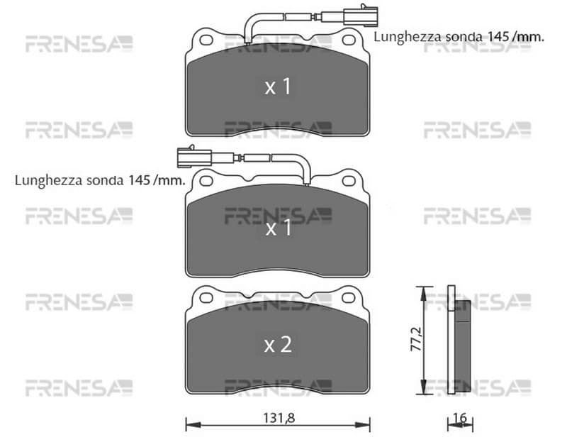 1-GNC F105417 — Fren balata seti, diskli fren