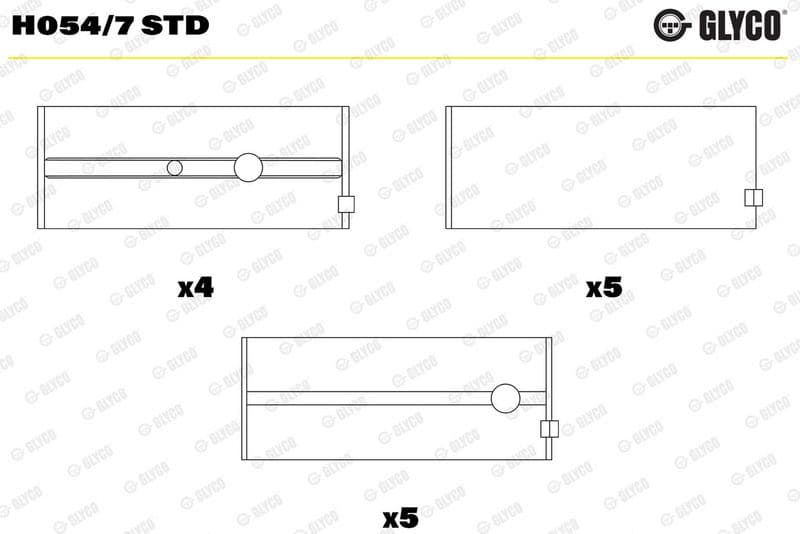 GLYCO H054/7 STD — Krank mili yatak çanağı