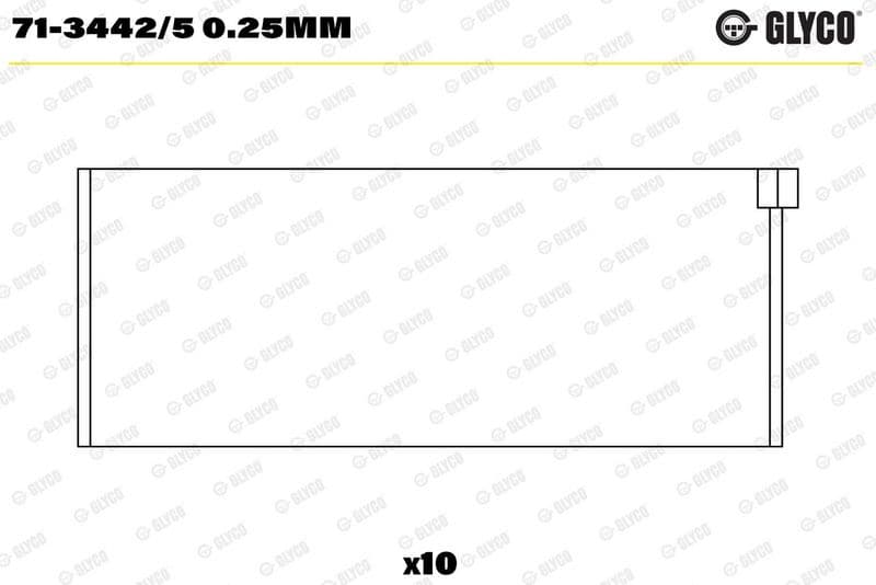 GLYCO 71-3442/5 0.25mm — Biyel yatak çanağı