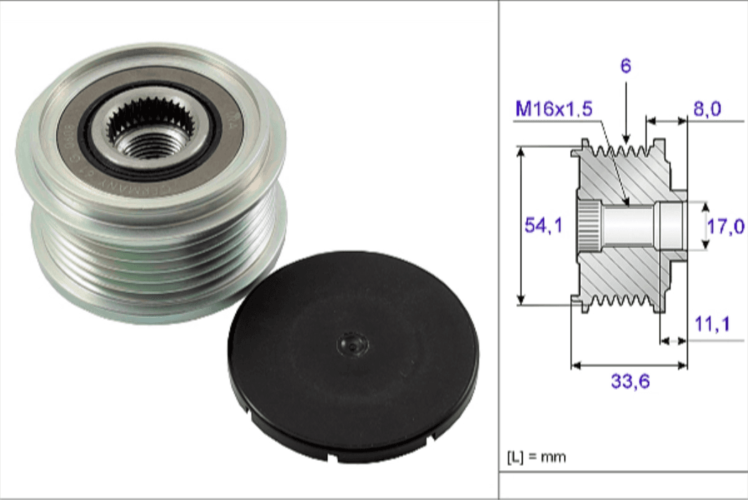Schaeffler INA 535 0059 10 — Alternatör serbest hareketi