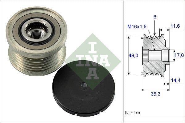 Schaeffler INA 535 0127 10 — Alternatör serbest hareketi