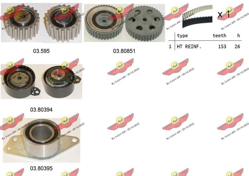AUTOKIT 04.5225 — Triger kayışı seti