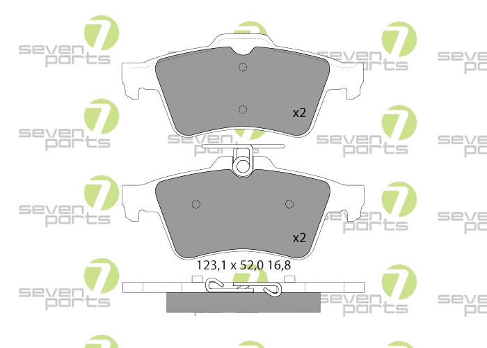 7 SEVEN PARTS SVP23291 — Fren balata seti, diskli fren