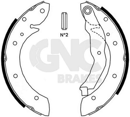 1-GNC G0566 — Fren pabuç takımı