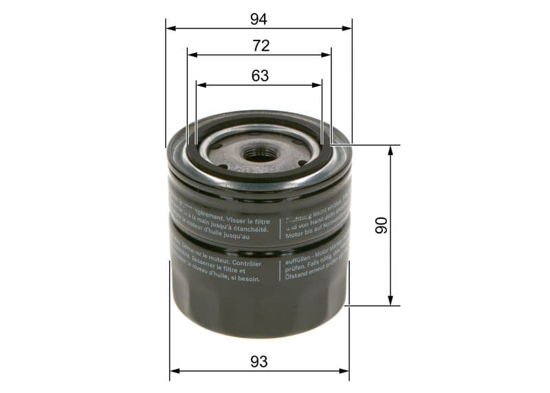 BOSCH 0 986 4B7 000 — Yağ filtresi