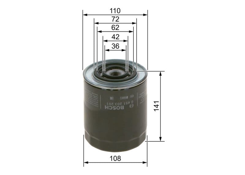 BOSCH 0 451 203 201 — Yağ filtresi
