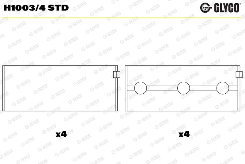 GLYCO H1003/4 STD — Krank mili yatak çanağı
