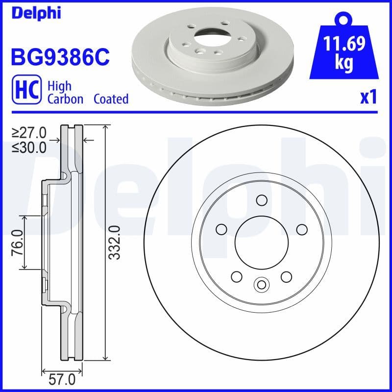 DELPHI BG9386C — Fren diski
