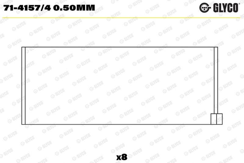 GLYCO 71-4157/4 0.50mm — Biyel yatak çanağı
