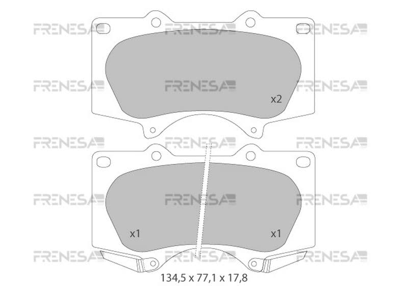 1-GNC F135518 — Fren balata seti, diskli fren
