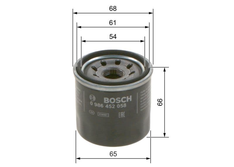 BOSCH 0 986 452 058 — Yağ filtresi